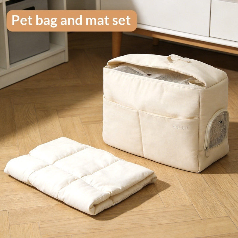 Portable Pet Carrier For Comfortable Outdoor Travel Use