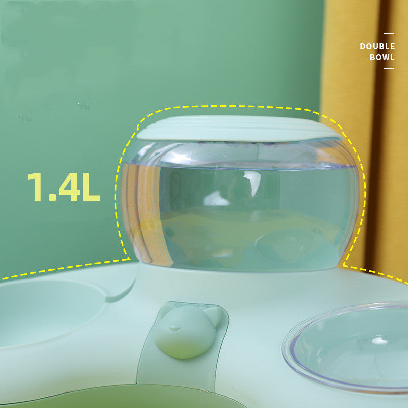 Pet Crescent Automatic Double Bowl Water Feeding Station