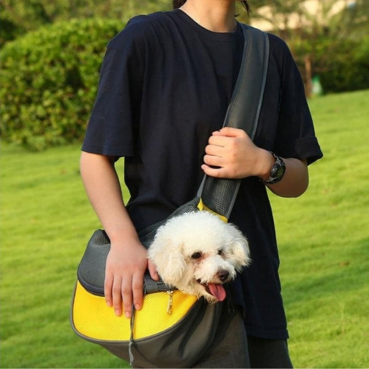 Mesh Oxford Pet Carrier Shoulder Bag For Outdoor Travel