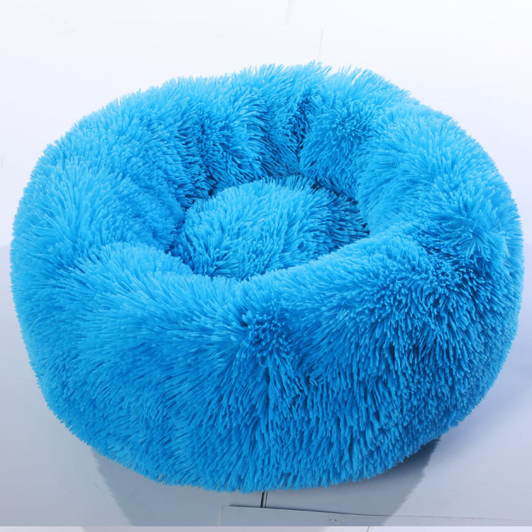 Pet Soft Thick Plush Round Sleeping Bed