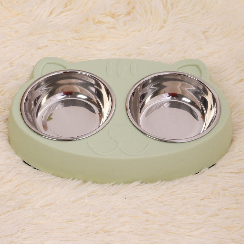 Pet Food Water Bowl Feeding Basin Dish