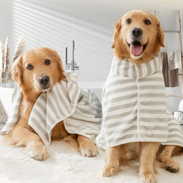 Ultra-Absorbent Pet Bath Towel Quick-Drying Bathrobe Bathing Supplies