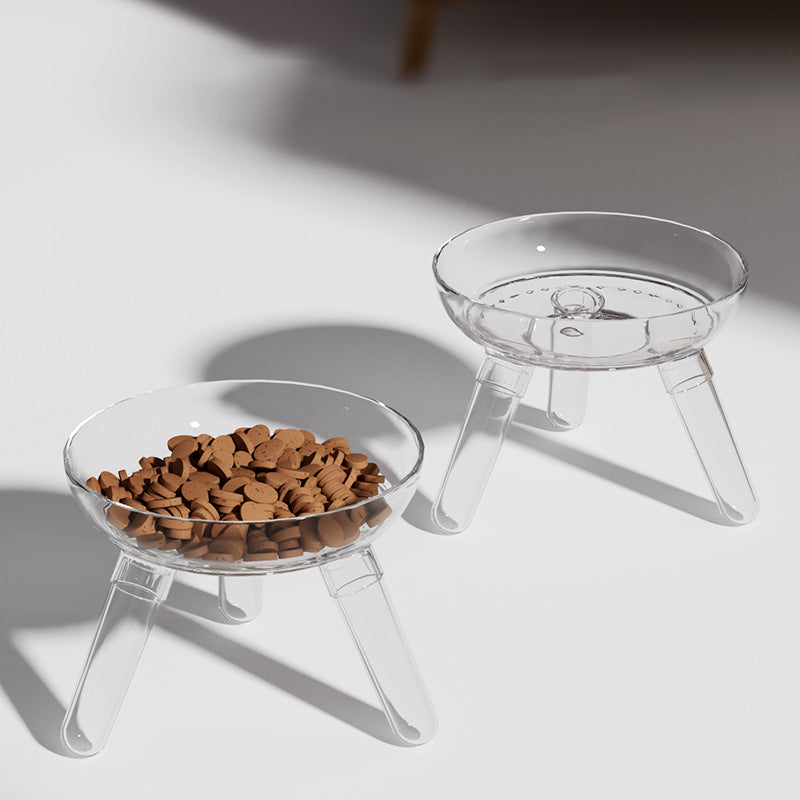Pet Glass Feeding Bowl Anti Knock Water Food Bowl