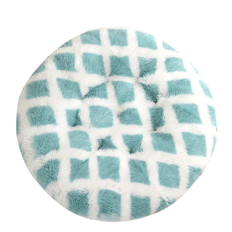 Pet Round Plush Warm Sleeping Mat Bed House