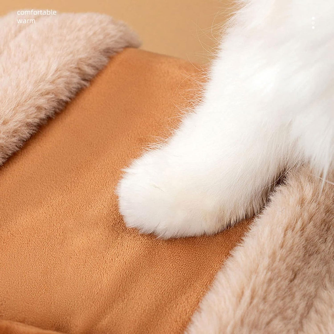 Plush Pet Carrier Backpack For Winter Travel With Hand Warmers