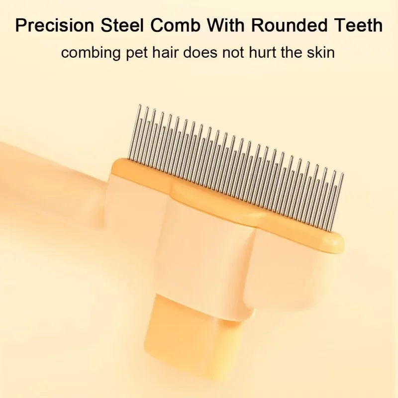 One Click Pet Grooming Brush For Gentle Fur Removal And Care
