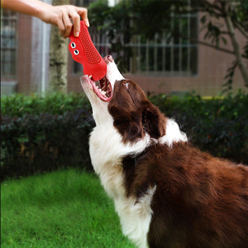 Vocal Rugby Natural Rubber Teething Bite Resistant Pet Chew Toy