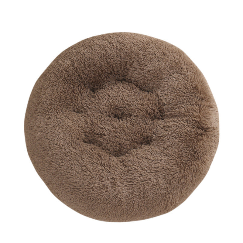 Pet Round Plush Warm Sleeping Mat Bed House
