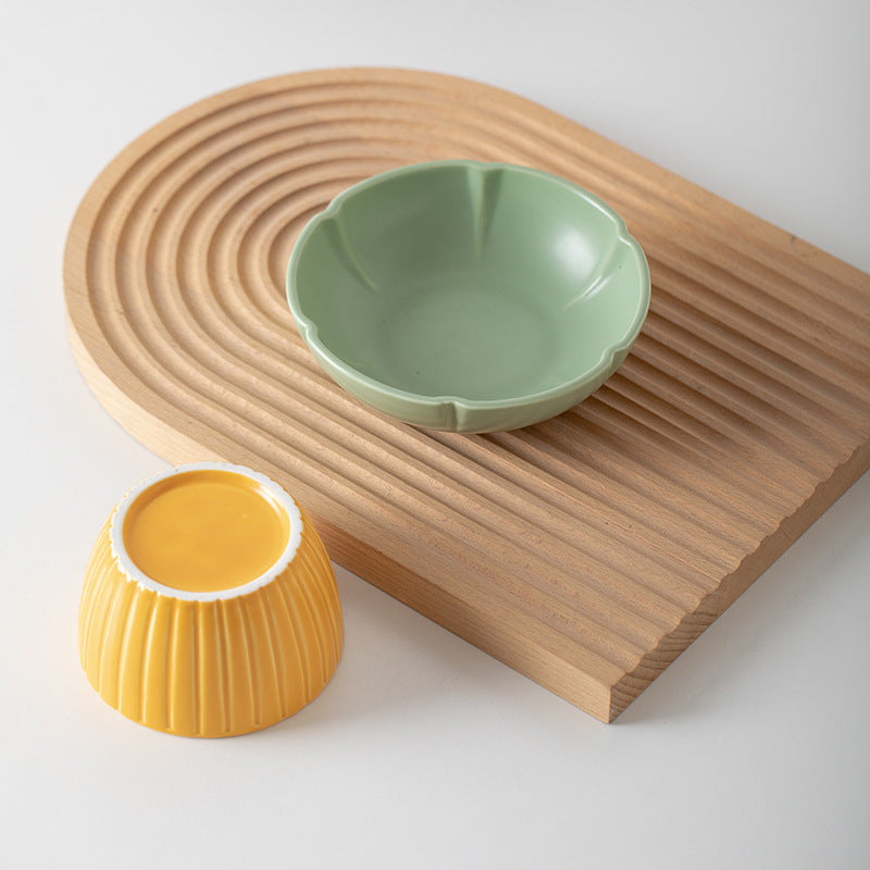 Pet Macaron Style Ceramic Feeding Bowl Candy Colors