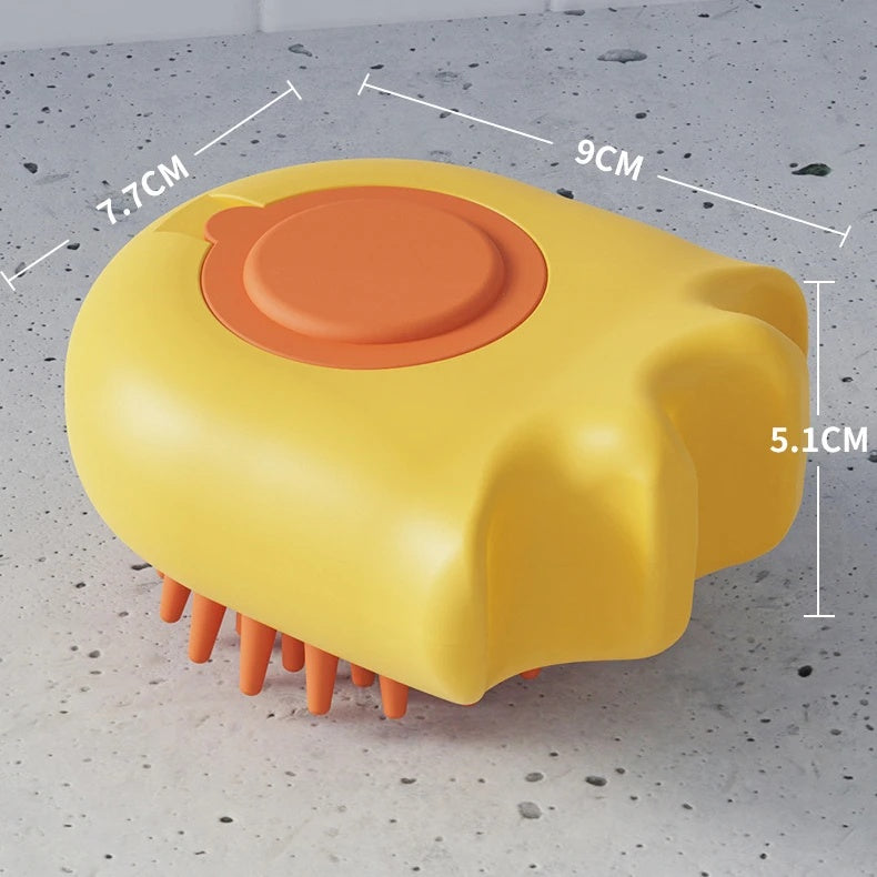 Pet Bath Massage Brush Comb Shampoo Dispenser Cleaning Tool