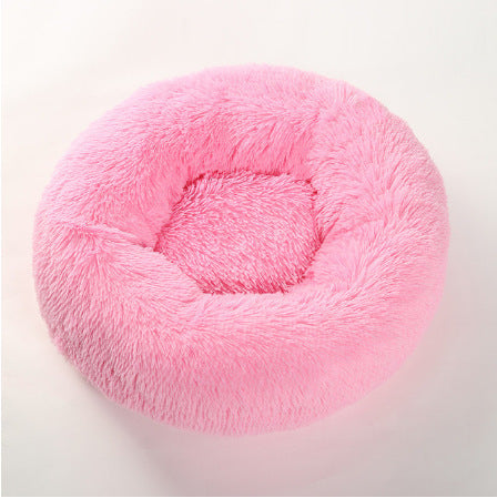 Pet Soft Thick Plush Round Sleeping Bed