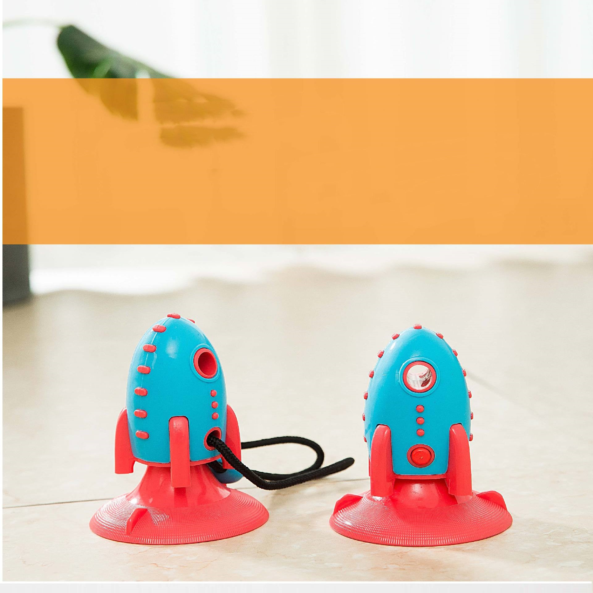Rocket Shape Treat Dispensing Bite Resistant Pet Chew Toy