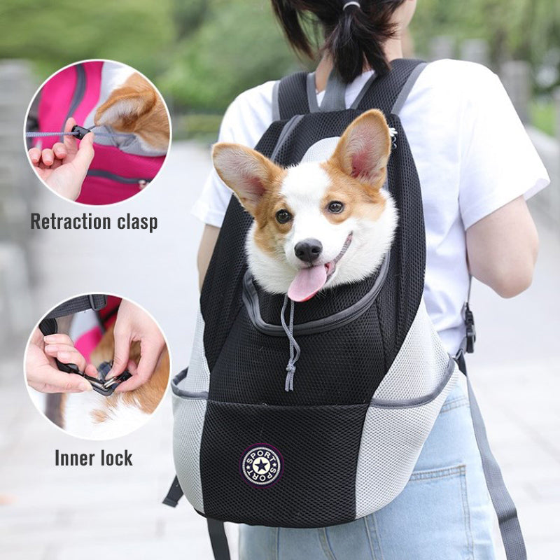 Portable Outdoor Pet Carrier Backpack For Travel Use