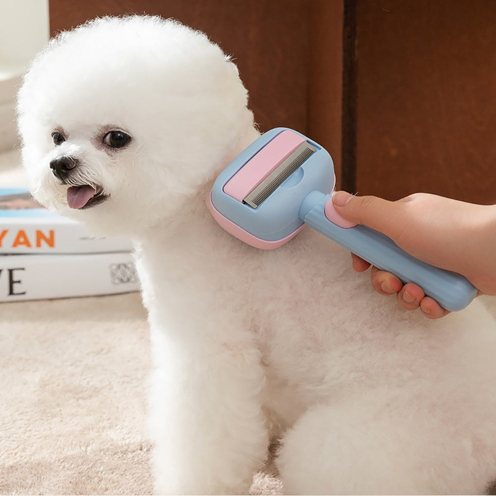 Pet Deshedding Grooming Brush For Loose Fur And Shedding Control