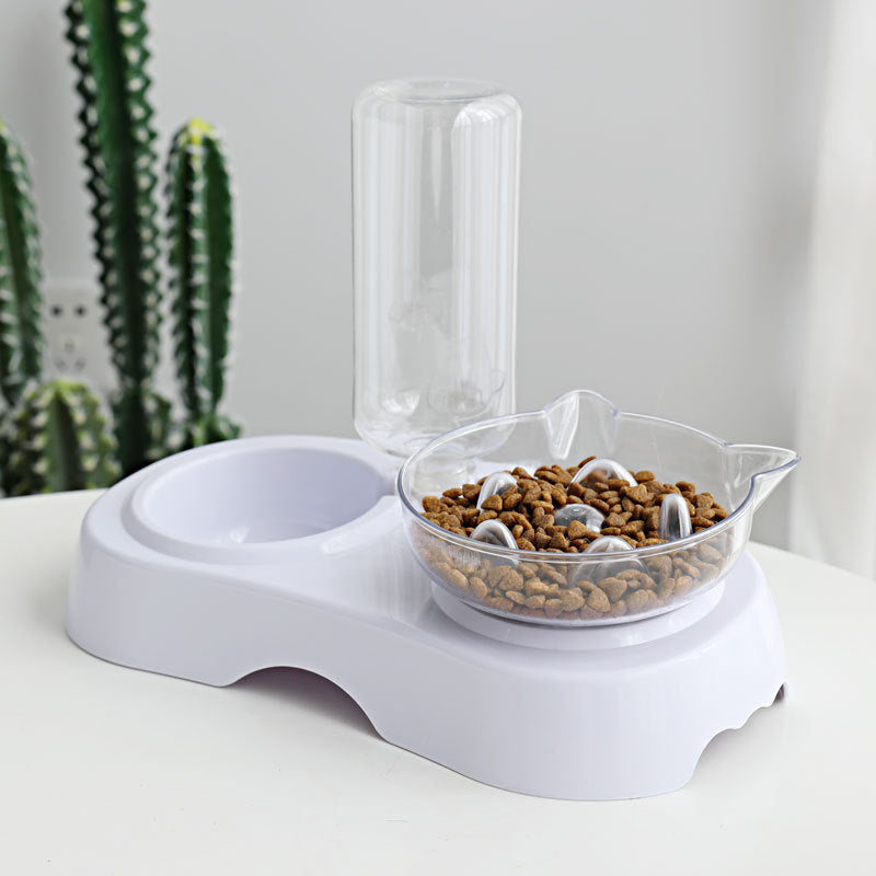 Transparent Pet Feeding And Drinking Bowl Durable Design