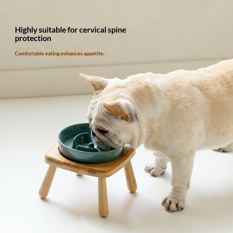 Pet Ceramic Slow Feeding Bowl Anti Choking Feeder