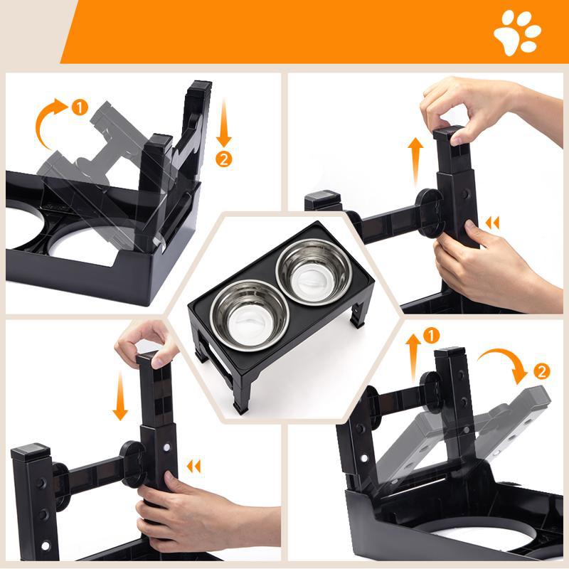 Pet Lifting Feeding Bowl Neck Protection Anti-Tumble Design