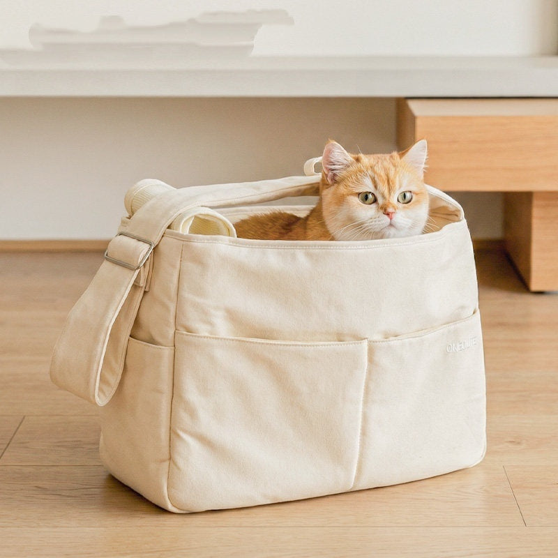 Portable Pet Carrier For Comfortable Outdoor Travel Use