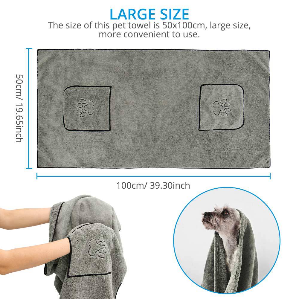 Pet Bath Towel Bathrobe Super Absorbent Large Puppy