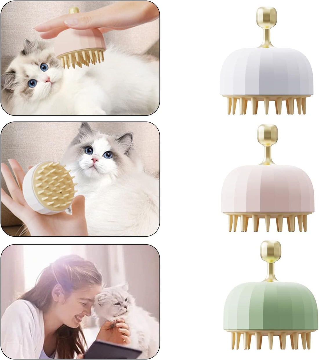 Pet Bath Shampoo Brush Massage Grooming Cleaning Tool