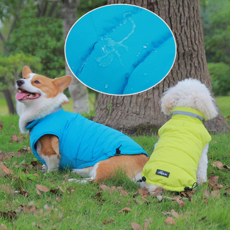 Thickened Waterproof Reflective Pet Jacket For Outdoor Use