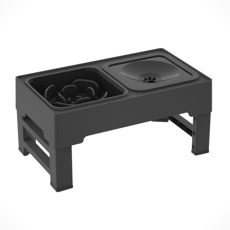 Pet Stainless Steel Double Bowl Adjustable Elevated Feeder