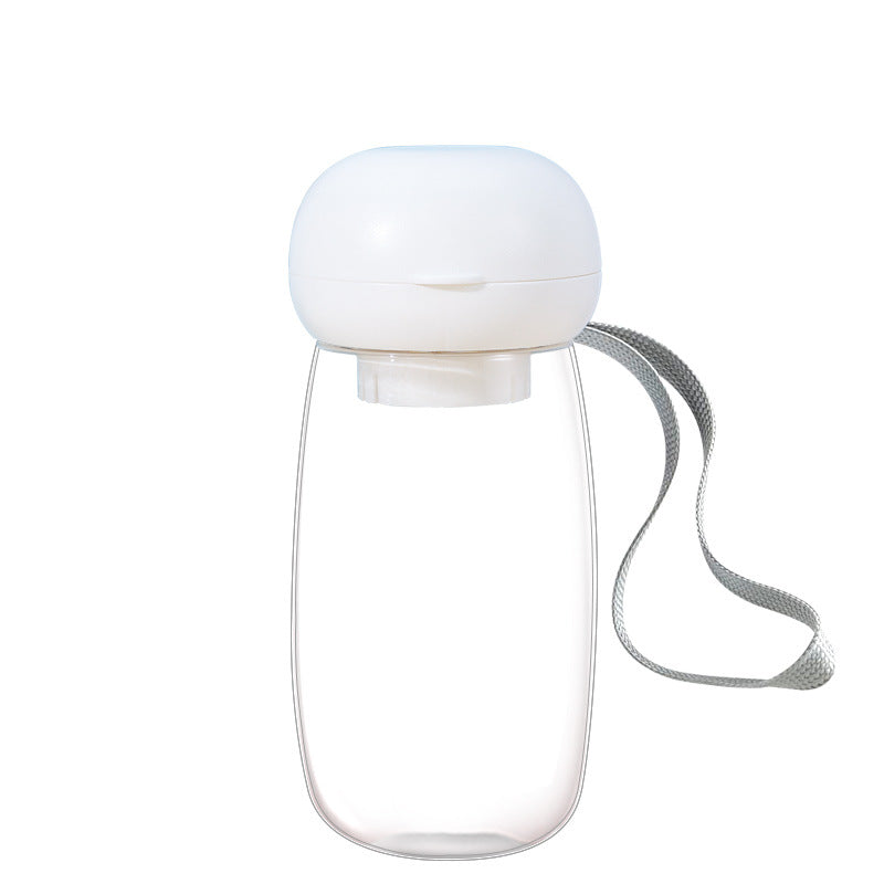 Pet Portable Travel Water Bottle With Feeding Bowl Lanyard