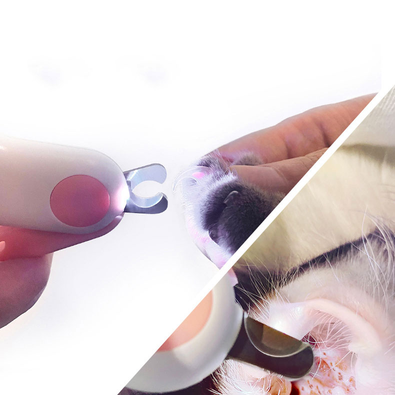 Pet LED Illuminated Mini Nail Trimmer ABS Design