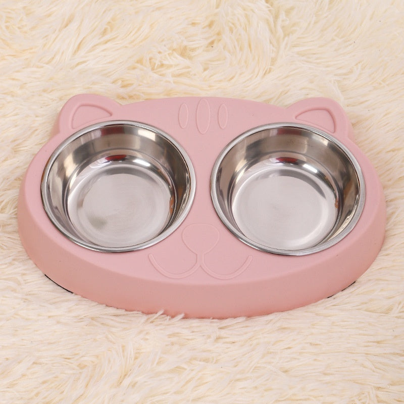 Pet Food Water Bowl Feeding Basin Dish