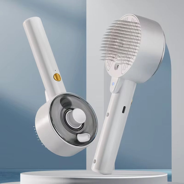 Pet Steam Grooming Brush Electric Spray Massage Tool