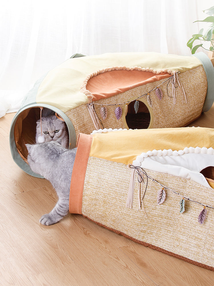 Interactive Tunnel Roll Play Pet Toy