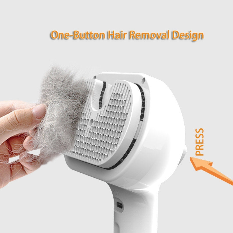 Self Cleaning Pet Grooming Comb With Mist For Fur Care
