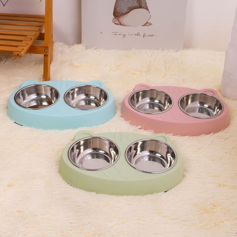 Pet Food Water Bowl Feeding Basin Dish