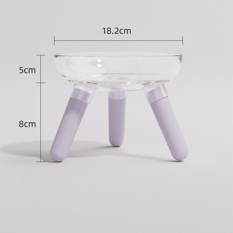 Pet Glass Feeding Bowl Anti Knock Water Food Bowl