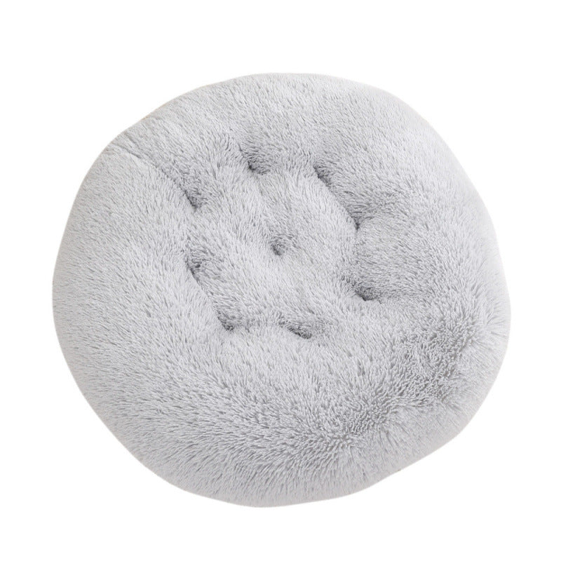Pet Round Plush Warm Sleeping Mat Bed House