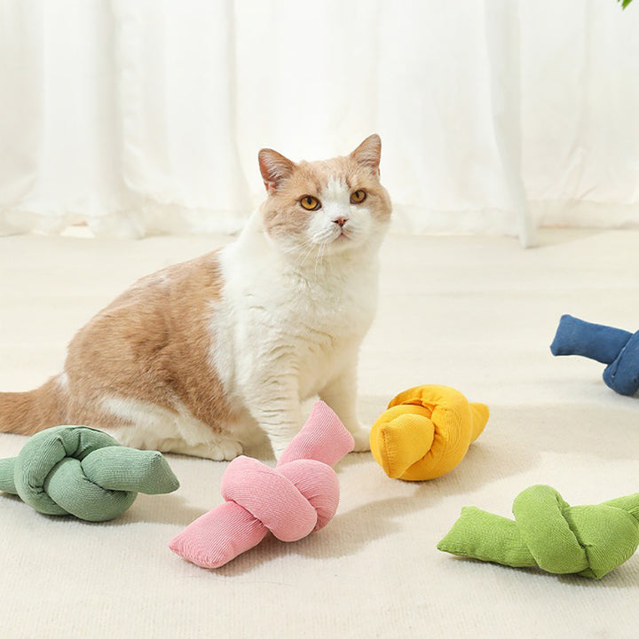 Knotted Cotton Tug Rope Interactive Pet Chew Toy
