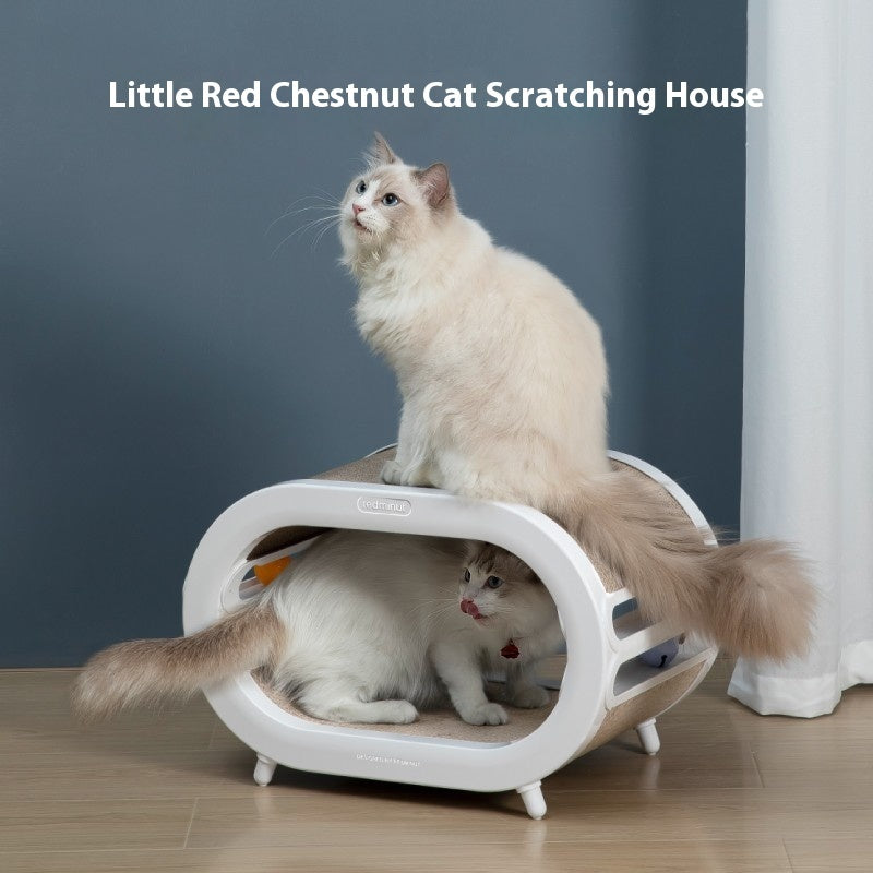 Scratch Board Nest Villa Interactive Pet Toy