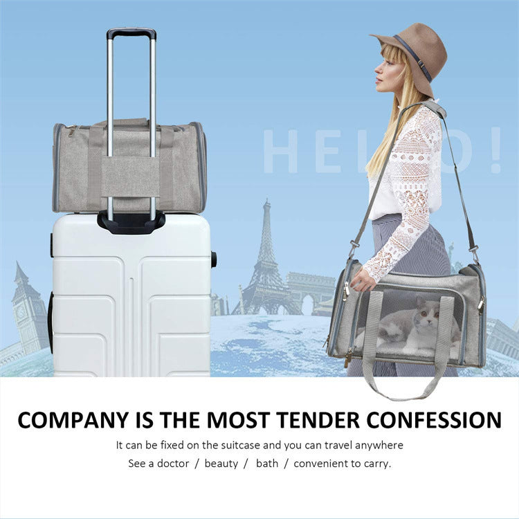 Portable Foldable Pet Carrier Handheld Travel Bag