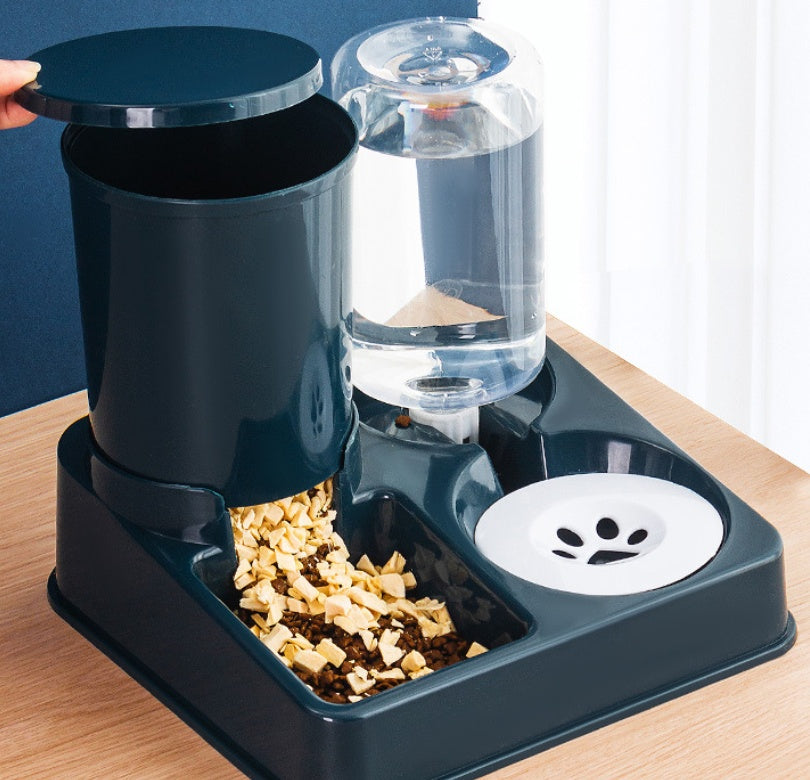 Pet Automatic Feeding Bowl Combined Food Water Dispenser