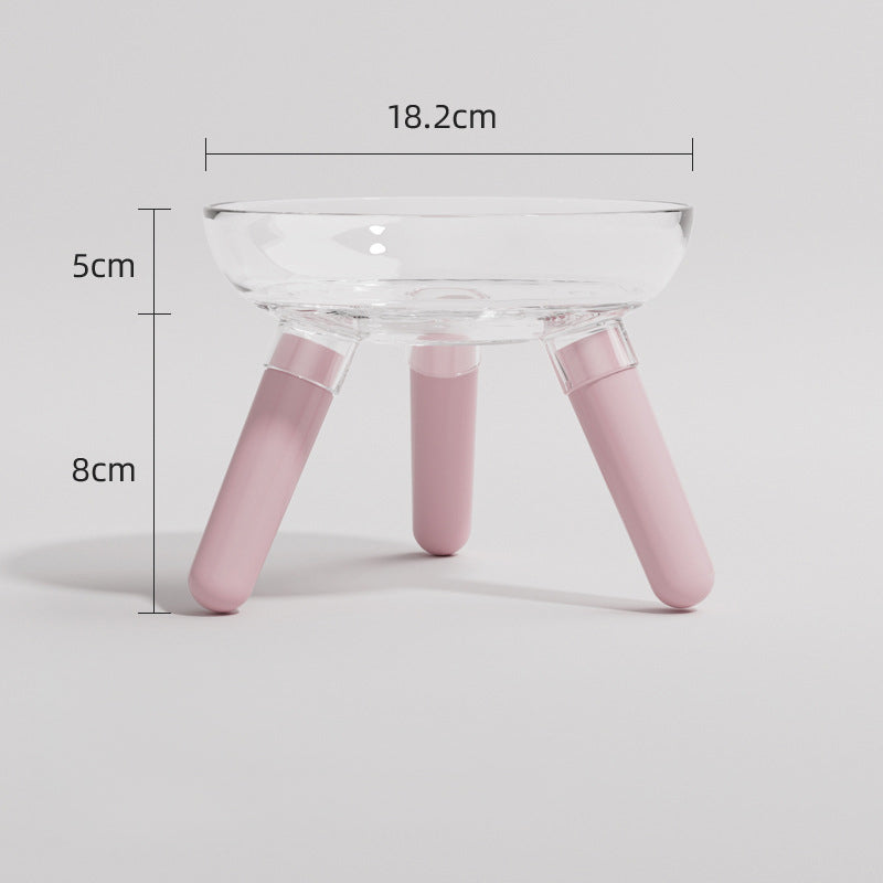 Pet Glass Feeding Bowl Anti Knock Water Food Bowl