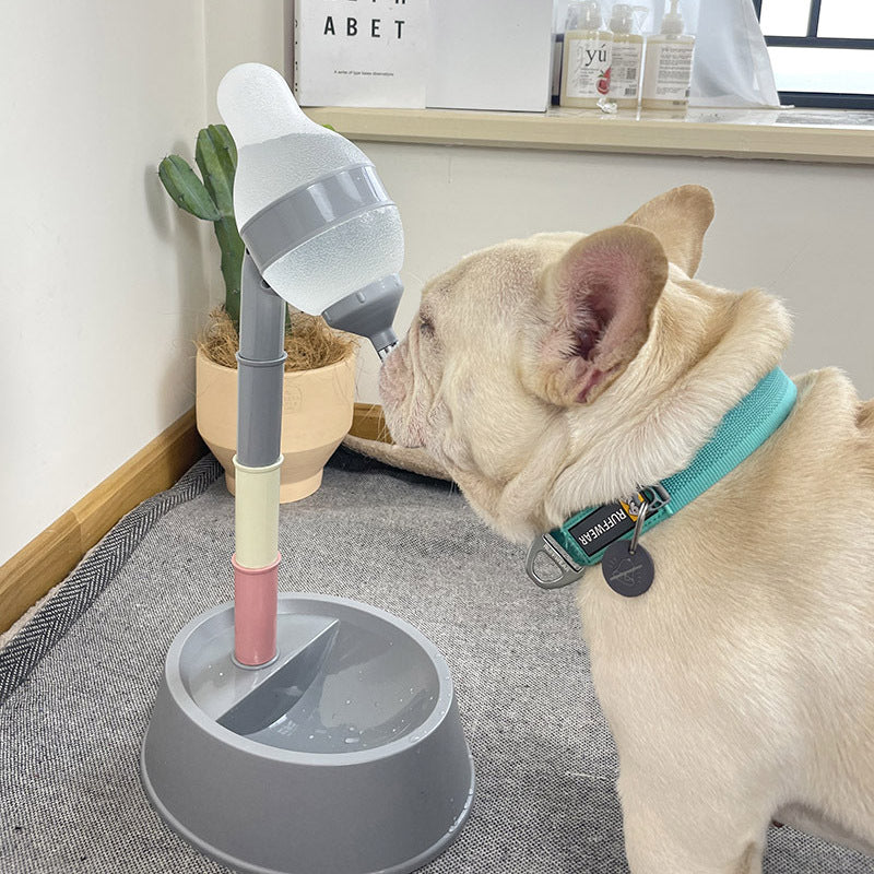 Pet Automatic Water Dispenser Adjustable Stand Feeding Fountain
