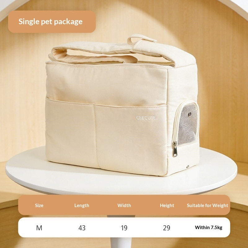 Portable Pet Carrier For Comfortable Outdoor Travel Use