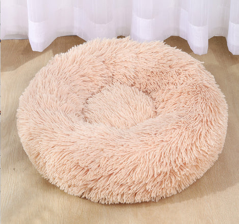 Pet Soft Thick Plush Round Sleeping Bed