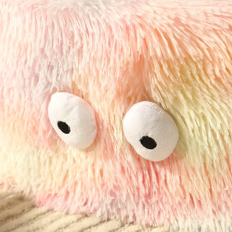 Warm Cute Pet Bed Round Nest With Play Teaser Pad