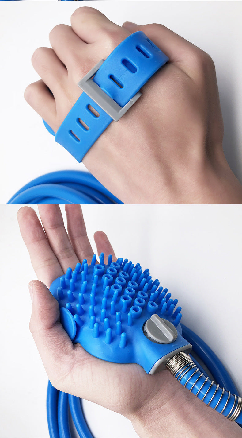 Pet Bathing Gloves Shower Massage Brush Silicone Nozzle Tool