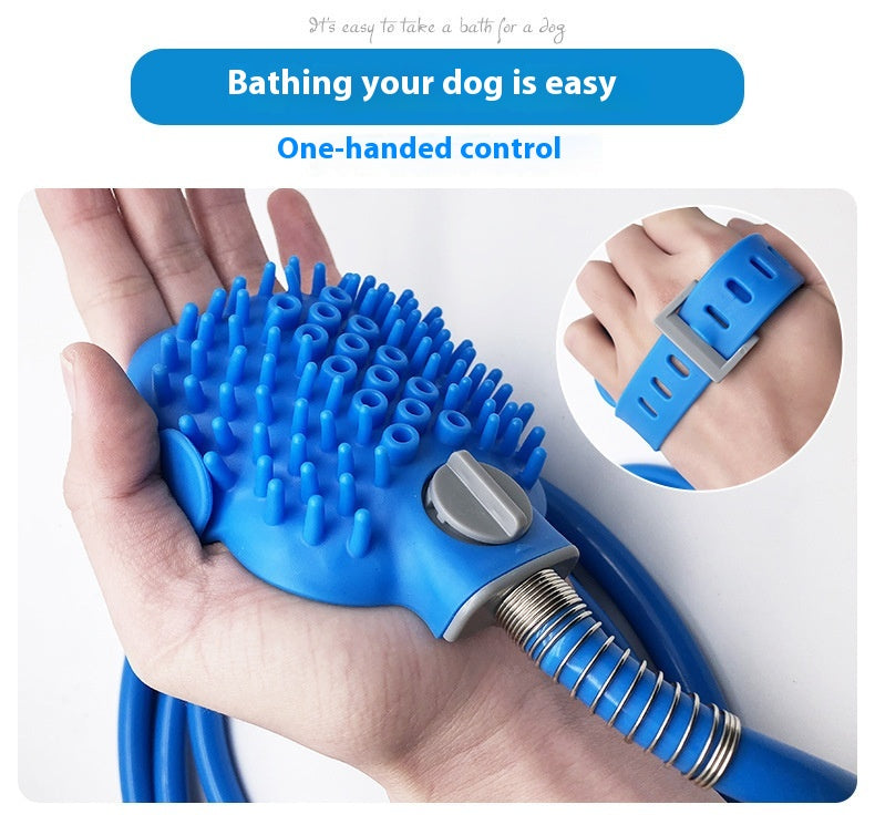 Pet Bathing Gloves Shower Massage Brush Silicone Nozzle Tool