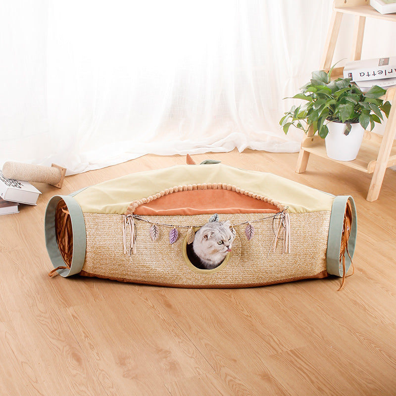 Interactive Tunnel Roll Play Pet Toy