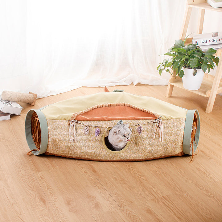 Interactive Tunnel Roll Play Pet Toy