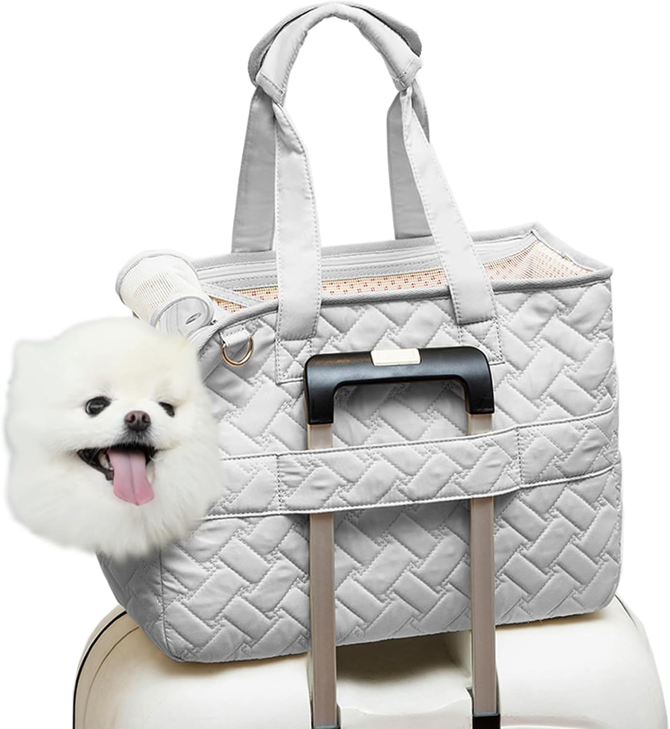 Breathable Pet Carrier Handbag With Pockets And Cushion Travel