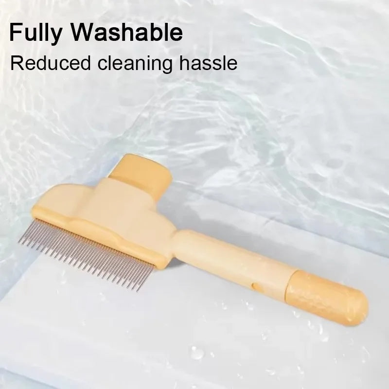 One Click Pet Grooming Brush For Gentle Fur Removal And Care